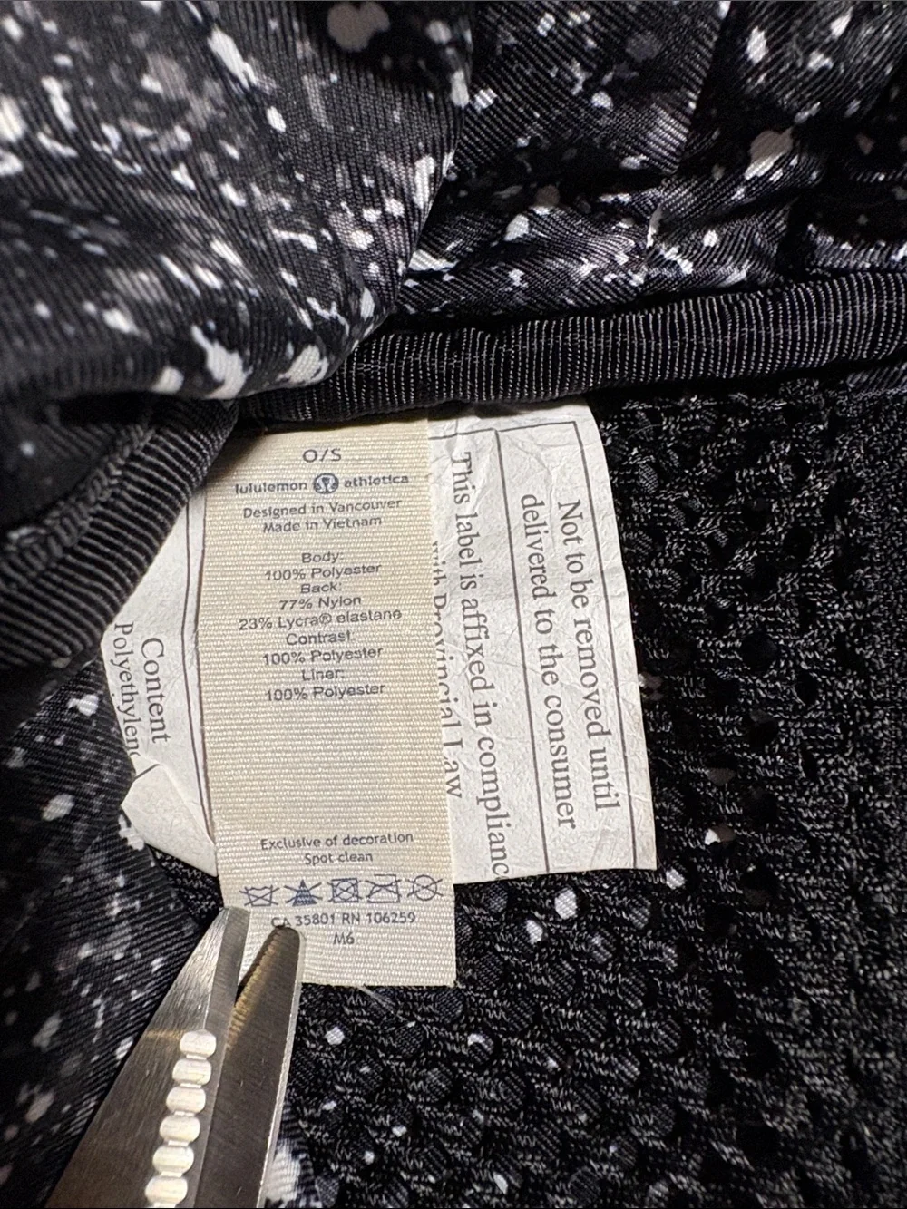 RARE Lululemon Run All Day Backpack 13L - Black/Polka Dot